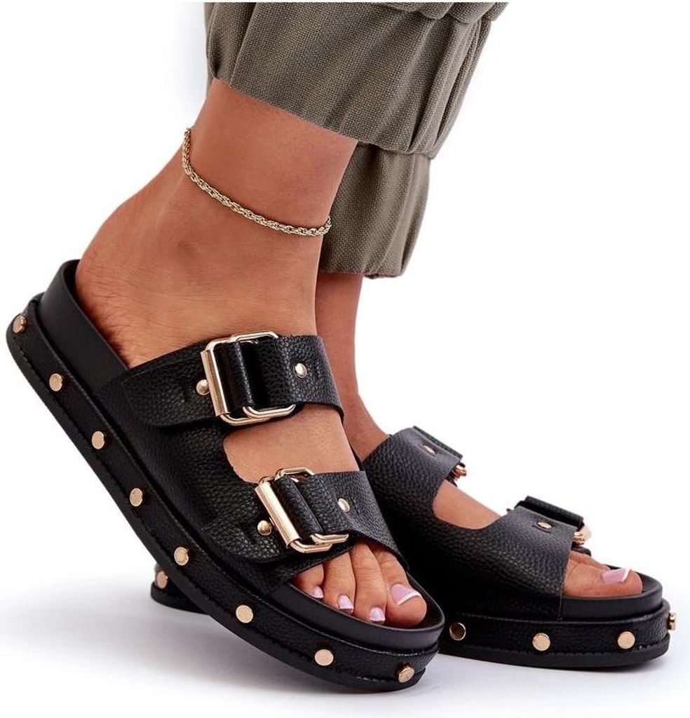 Damen Plateau-Sandalen Big Star NN27402 Schwarz 38