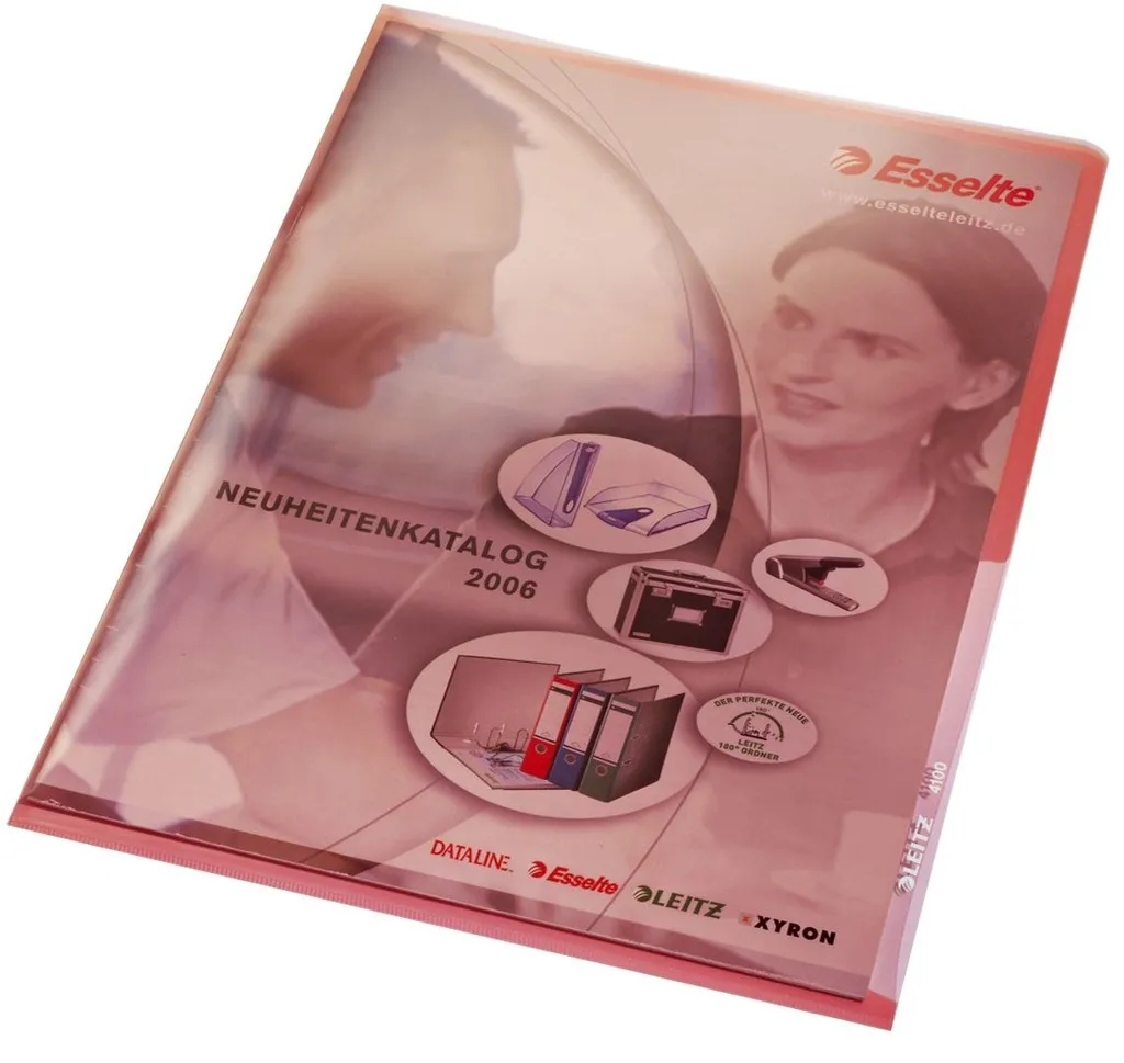 Pochette Perforée A4 Leitz Premium en PVC Rouge pour Classeur - 4100