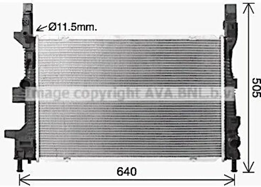 Radiateur de refroidissement moteur pour Focus III en remplacement
