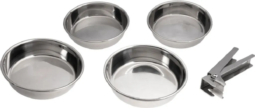 LotusGrill Set de poêles à frire Pan-Set 5 pièces pour barbecue Lotus