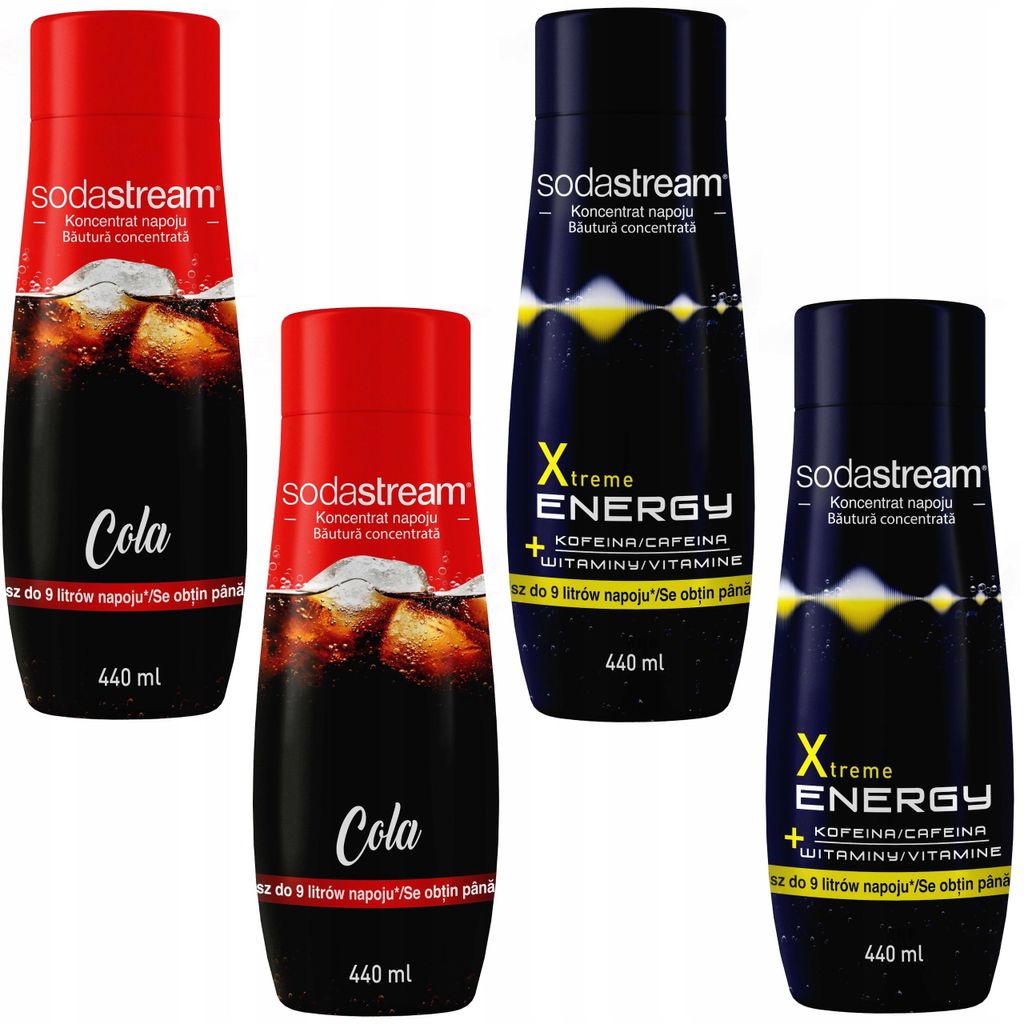 4er Set SodaStream Konzentrate 2x (Cola+Energy) Produktbild 