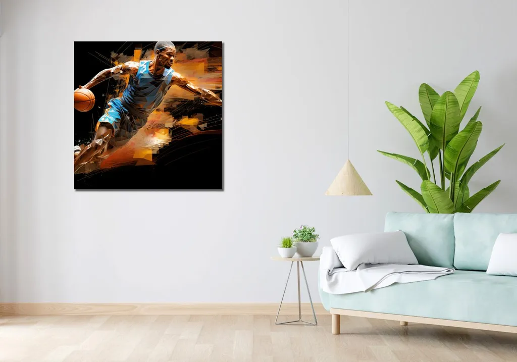 Image Dribble 90x90 cm Percée - Finition premium et grand format carré - 2
