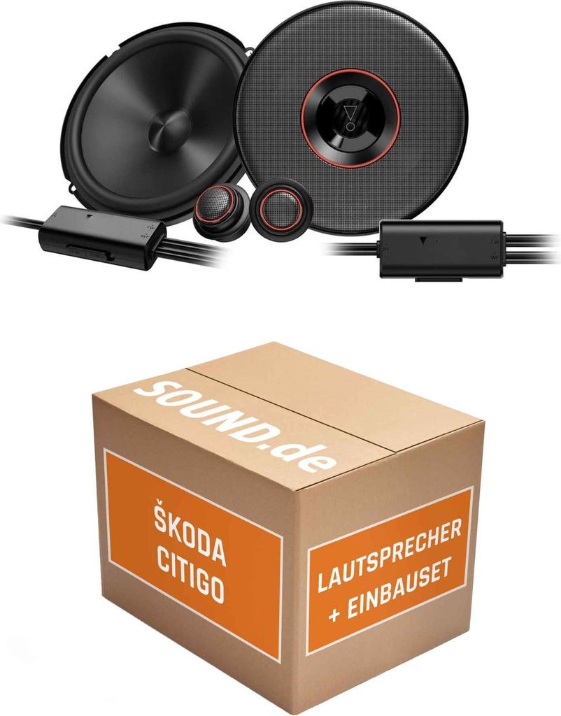 Lautsprecher Boxen Einbaupaket vorne JBL Club3 64C passend für Skoda Citigo | 2x Tief-Mitteltöner 2x Hochtöner