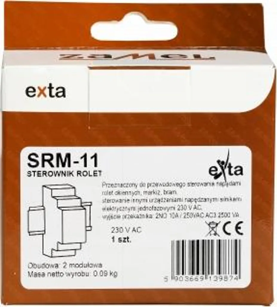Commande de volets roulants SRM-11 Exta Zamel Modulaire 230V AC - 5