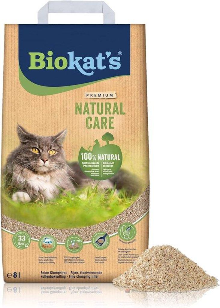 Klumpende Katzenstreu aus nachwachsenden Pflanzenfasern, 1 Produktbild 