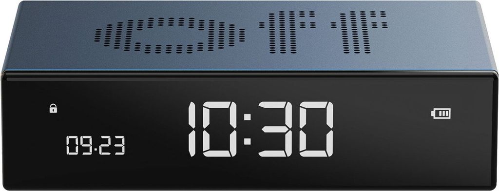 LEXON Flip Premium, digitale wekker, rechthoekig, blauw, Productafbeelding 