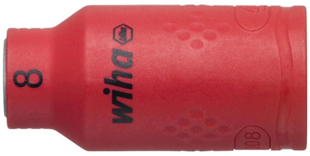 Wiha Steckschlüsseleinsatz isoliert 3/8 Außensechskant 8,0 mm x 45 mm