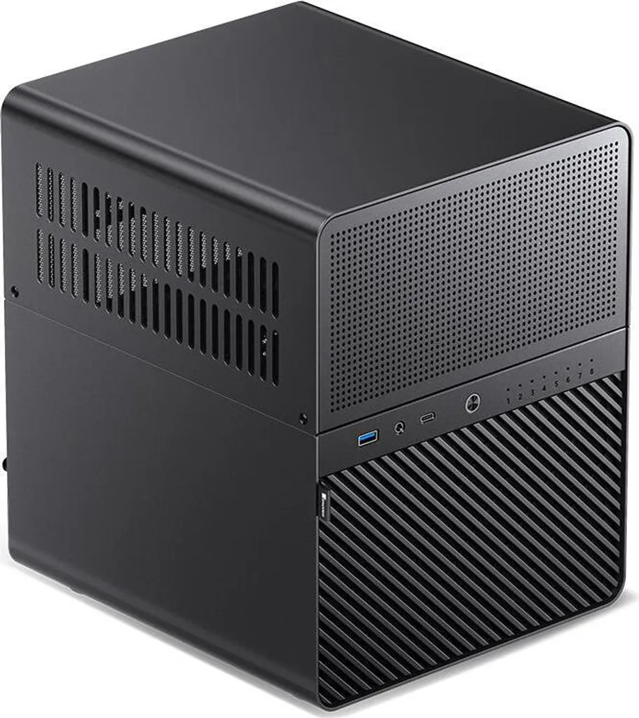Jonsbo N3 Boîtier PC NAS ITX Mini-Tour Noir avec 8 Baies HDD SATA