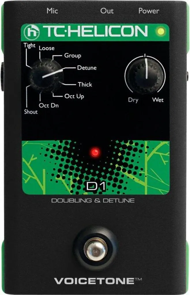 Pédale TC Helicon VoiceTone D1 effet doublage vocal pour chanteurs