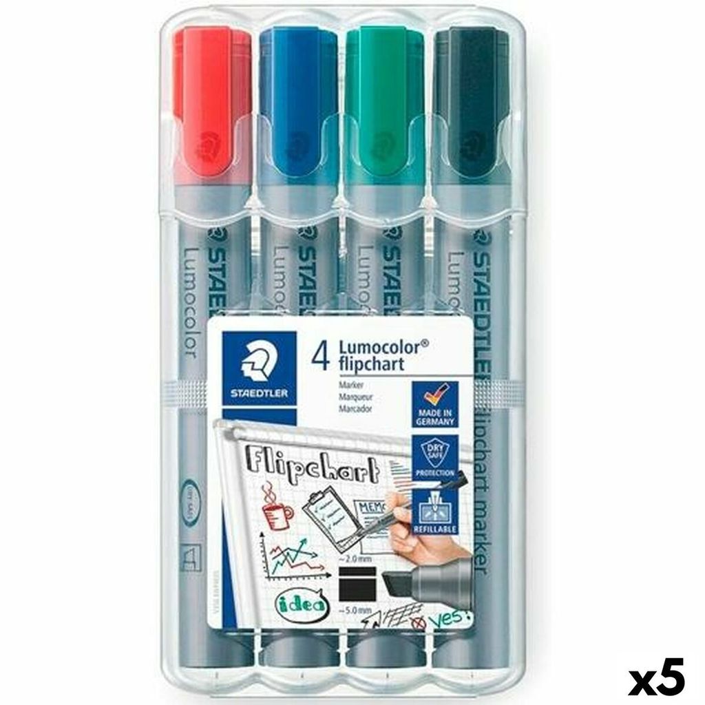 Staedtler Whiteboard Multicolour Whiteboard Marker Set (5 Stück)