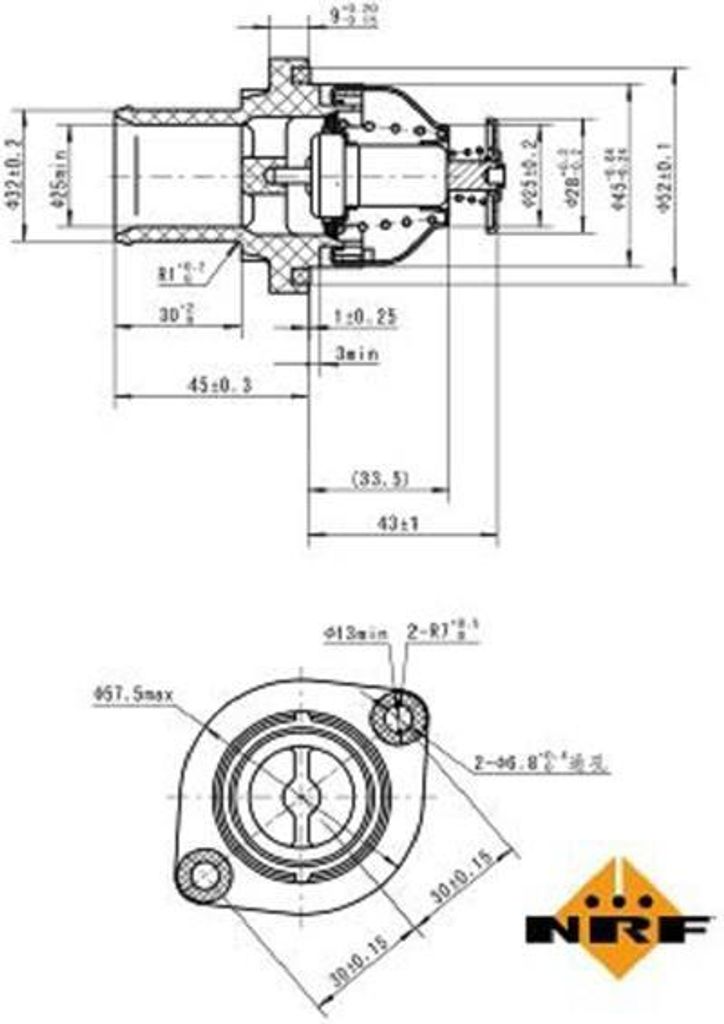 Thermostat Kühlmittel Öffnungstemperatur 89 °C NRF für u.a. PEUGEOT 407