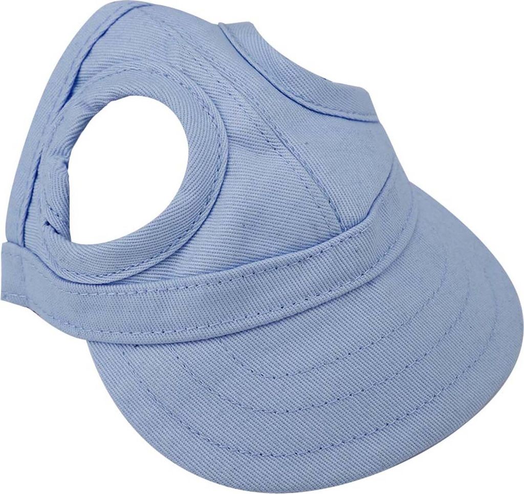 Haustier Hunde Katze Baseball Outdoor Cap Sunbonnet Verstellbarer Streifen Sommerreise Sport Hat (Blue M)