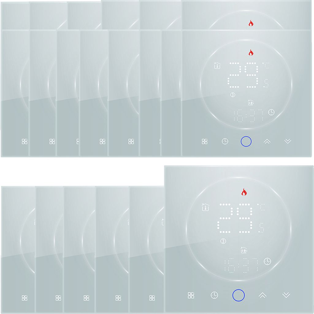 20X Digital LCD Raumthermostat , 3A Warmwasserbereitung Thermostat Wandthermostat Unterputz Fußbodenheizung Innenthermometer kompatibel mit Tmall ...