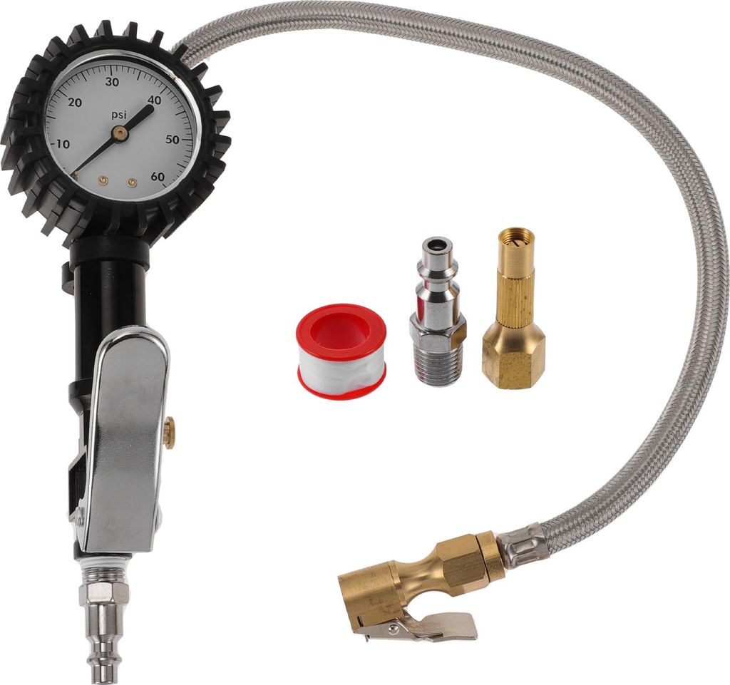 1 Satz Universal-Reifendruckmessgerät-Getriebehülse 0-60PSI GHI01-A35-60PSI Luftdruckmesser für Autos