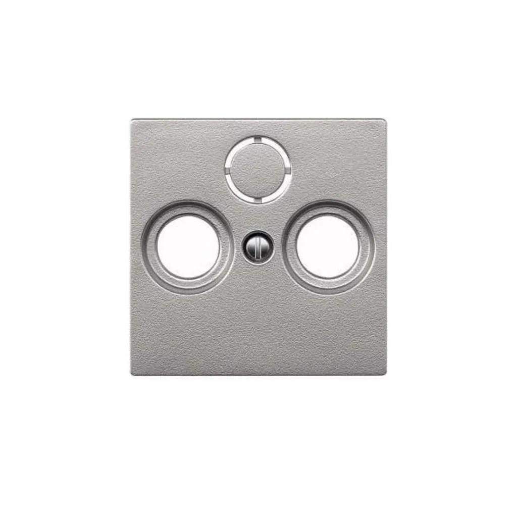 Plaque de Finition 297560 Merten pour Prise TV Radio SAT Alu 1T
