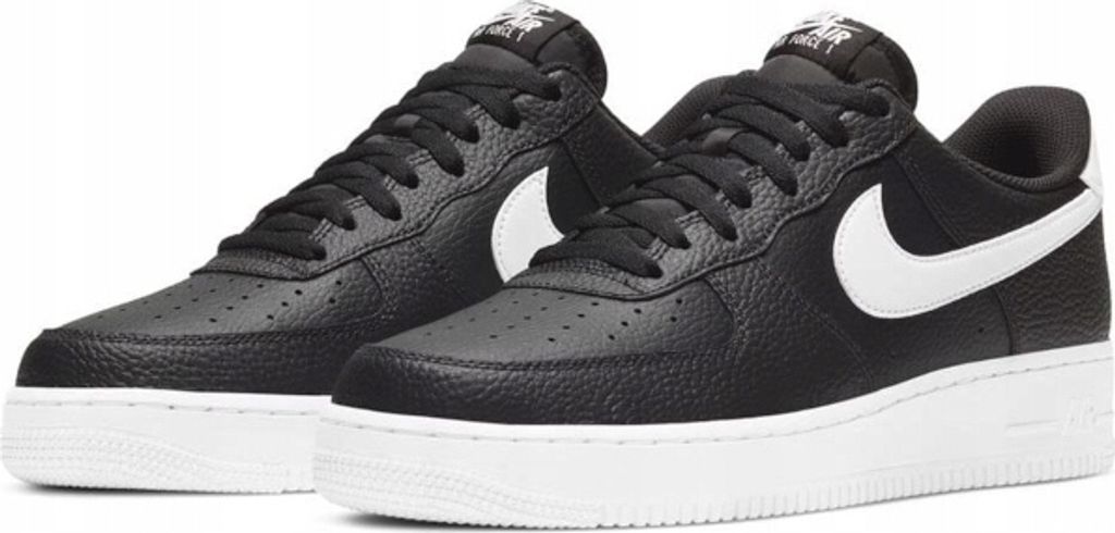 Nike Air Force 1 Low '07 Black White Pebbled Leather - EU: Produktbild 14
