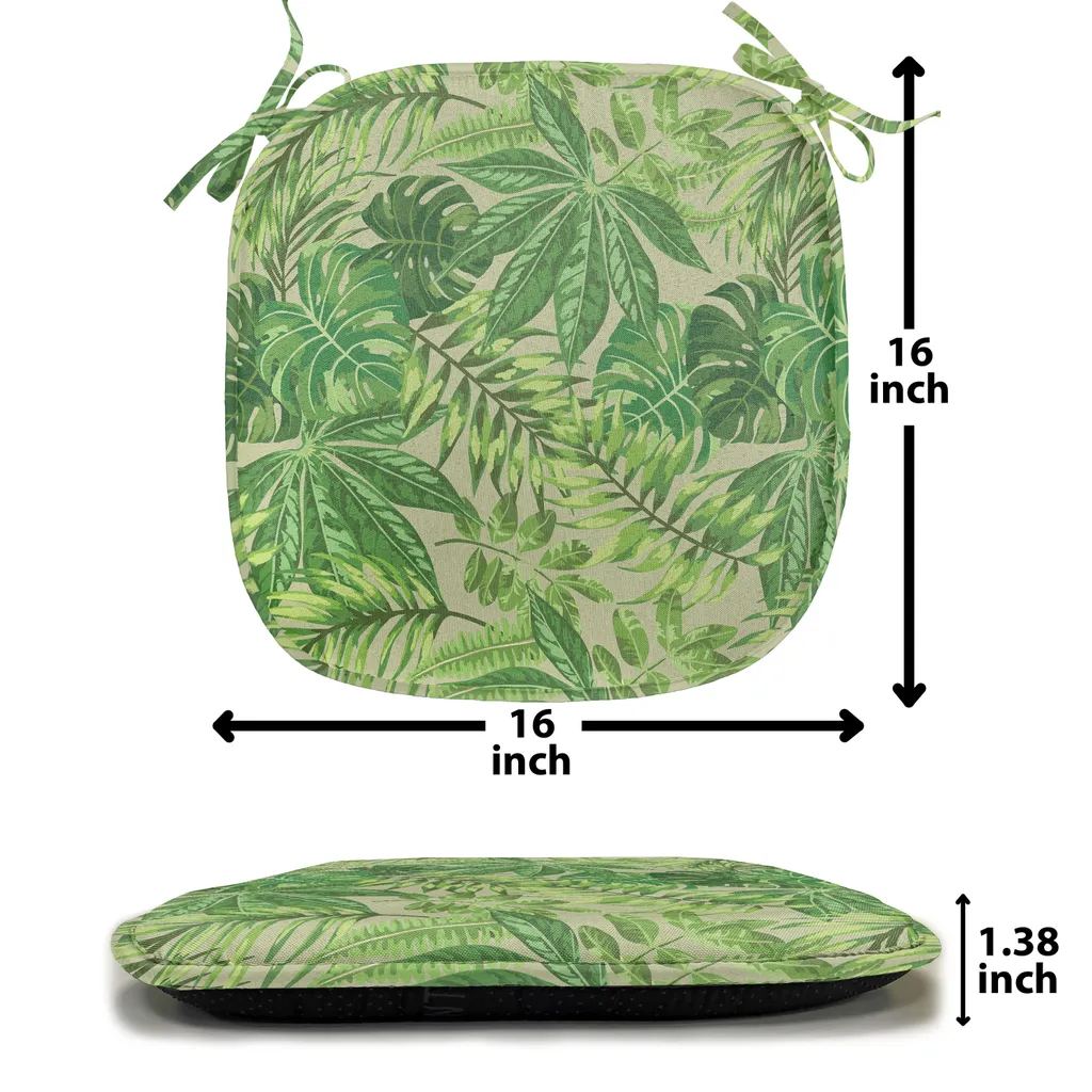 Coussin de Chaise avec Sangles Vert Pomme 40 cm Imperméable - Pack de 6 - 4