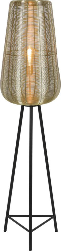 Lampadaire trépied Adeta Light & Living doré en métal E27 - 8257885