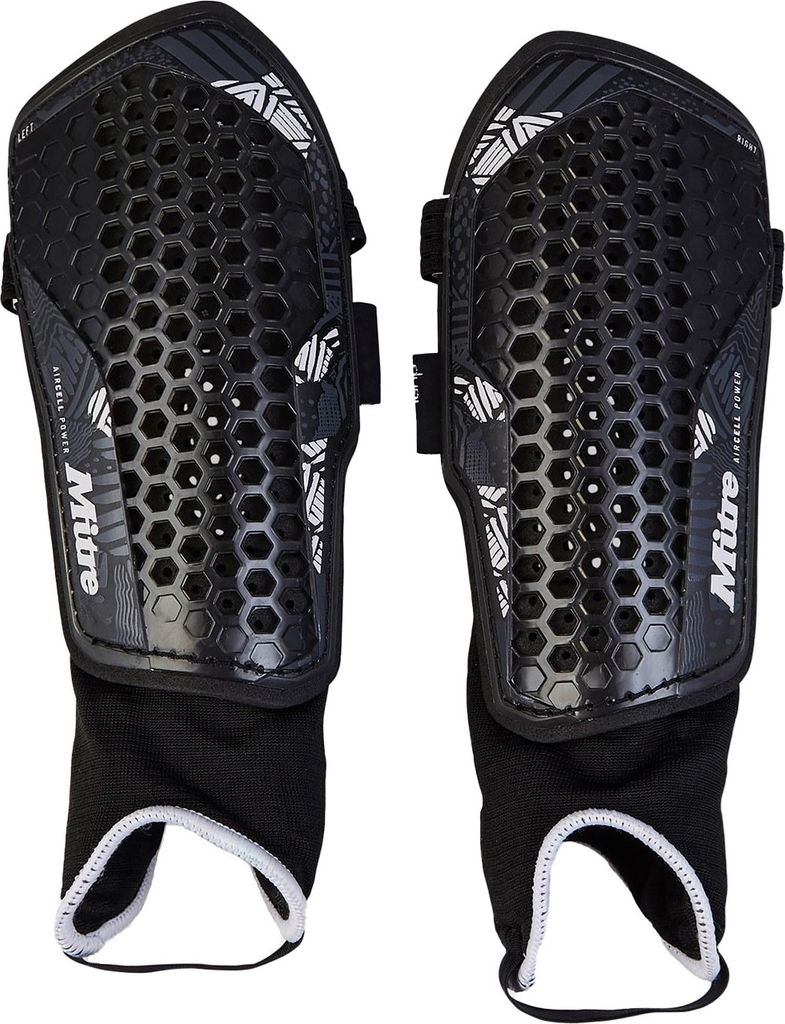 Mitre - Schienbeinschutz für Herren CS1957 (XS) (Schwarz/Weiß)