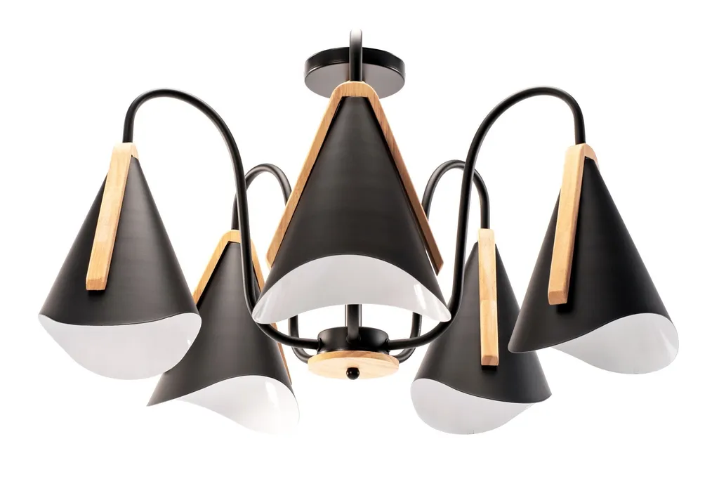 Lustre Suspension Noire Toolight APP607-5C – Éclairage Design Moderne