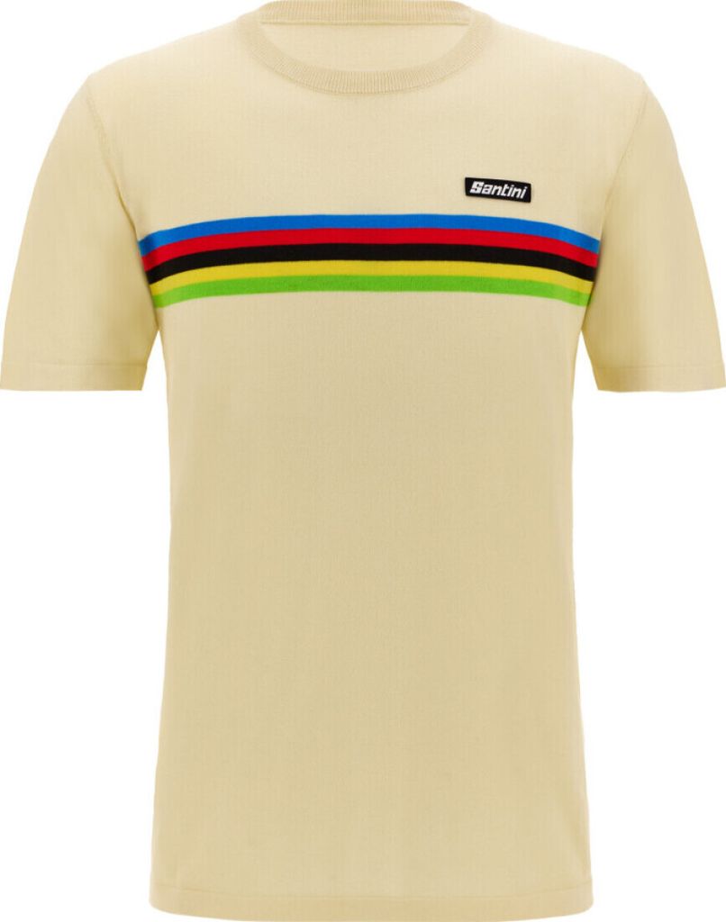 SANTINI Kurzarm Fahrrad-Shirt - UCI WORLD CHAMPION - Weiß XL