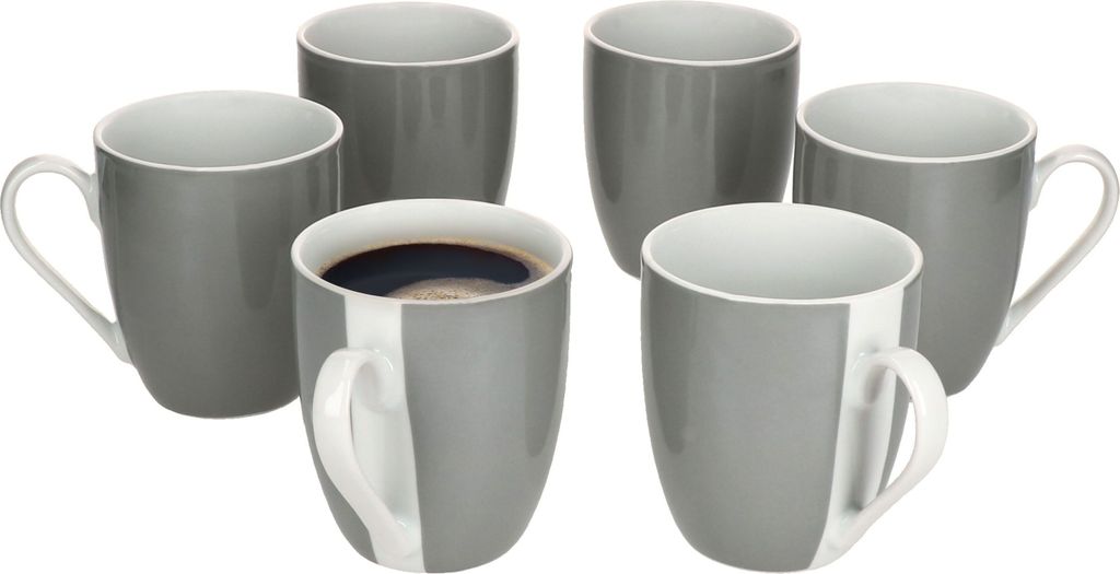 6x Variant šedá miska Ø14.3cm 450ml porcelán 6 osob Obrázek produktu
