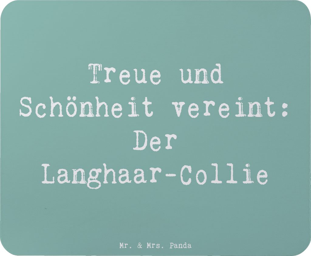 Mr. & Mrs. Panda Mauspad Spruch Langhaar Collie - Meeresbrise - Geschenk, Hunderassen, Hunderasse, laptop mousepad, Hundeliebe, computer, treuer Fr...