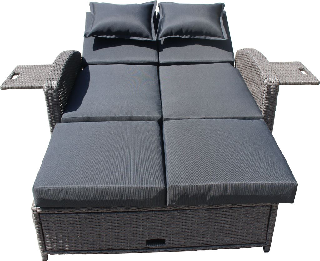 Garden Pleasure Loungesofa Nizza, dunkelgrau Kunststoff, Produktbild 5