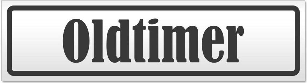 Kiwistar - Autoaufkleber - Dunkelgrau - 60 x 16 cm - Oldtimer - Hinweis Aufkleber Sticker für Auto, Kfz, Fahrrad, PKW, LKW