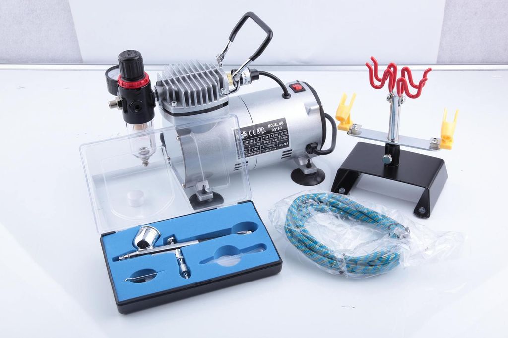 Bc-elec - TC-20K Airbrush Komplettset AS18-2 inkl. einer Sprühpistole AB-130