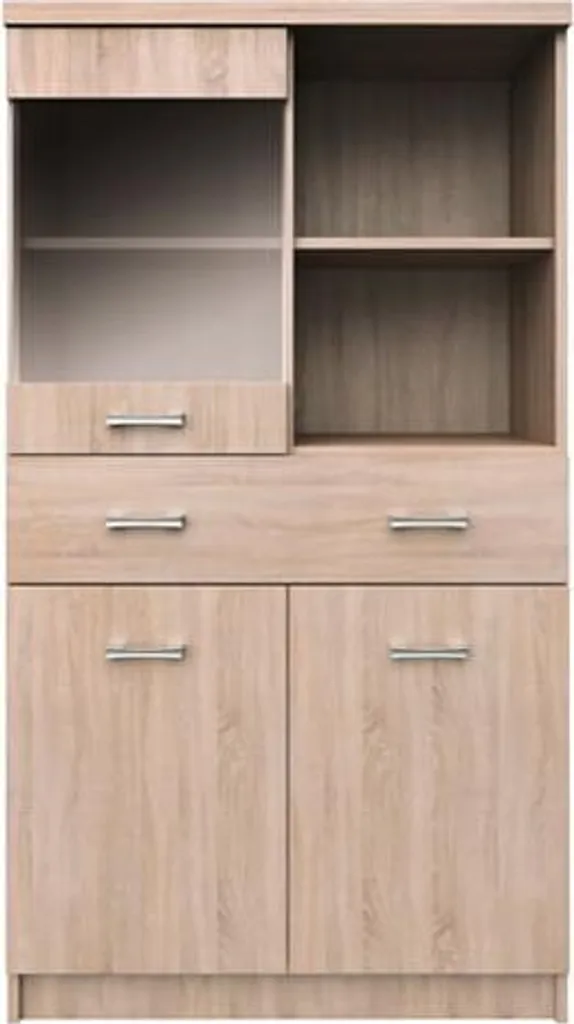 Armoire de Rangement Vitrée Top Mix en Bois et Verre - Style Scandinave