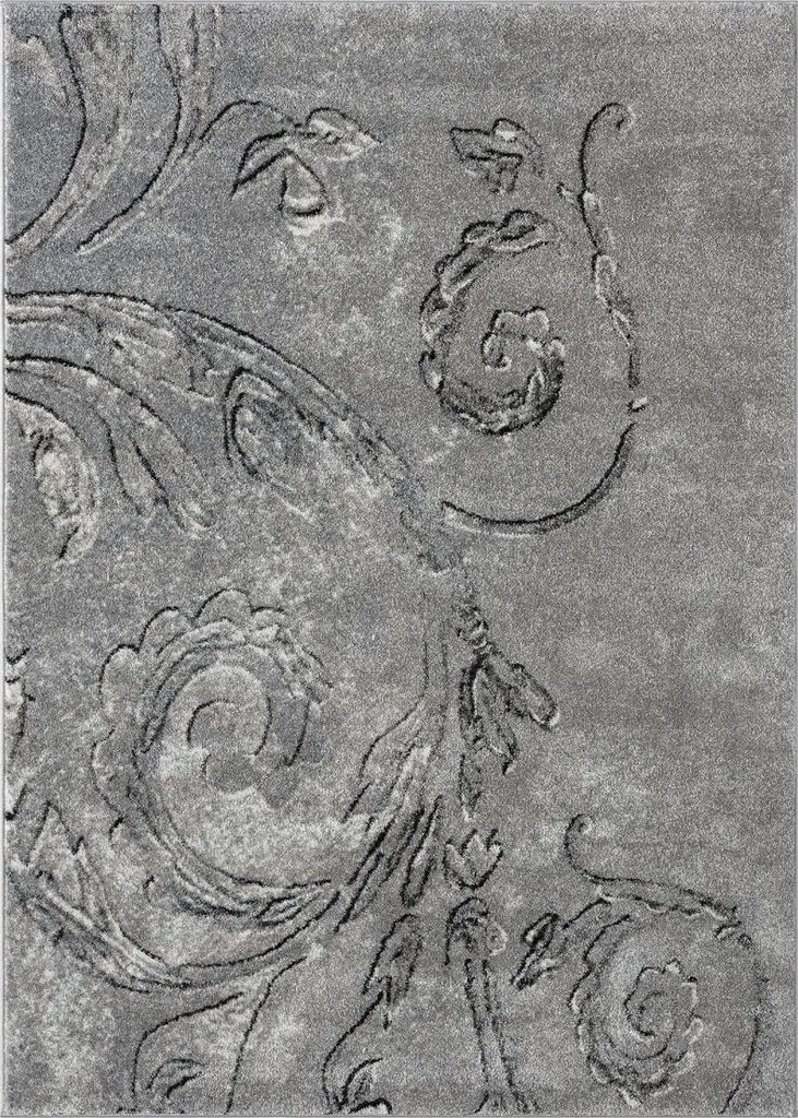 Tapis de salon MUMBA D avec motif baroque tissé pour chambre à coucher