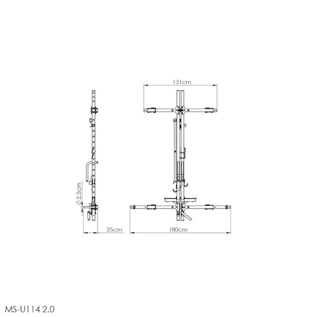Rack de musculation pliable MS-U114 : gagnez de la place sans limite - 6