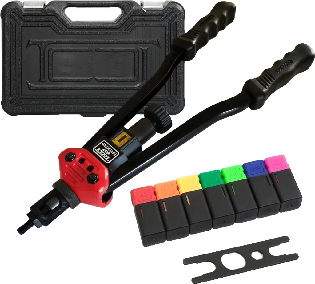 Riveteuse manuelle BT607 robuste avec 7 mandrins interchangeables M3-M12