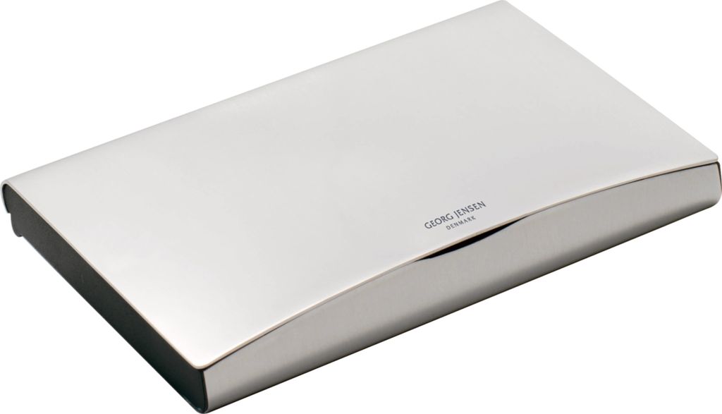 Georg Jensen KONNO CARD HOLDER STAINLESS STEEL, DARK GREY PLASTIC 3582070