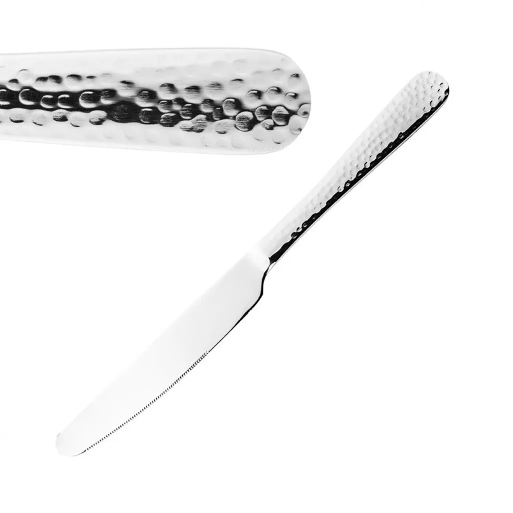 Set Coltelli Olympia Tivoli: Design Martellato per Ristoranti Moderni