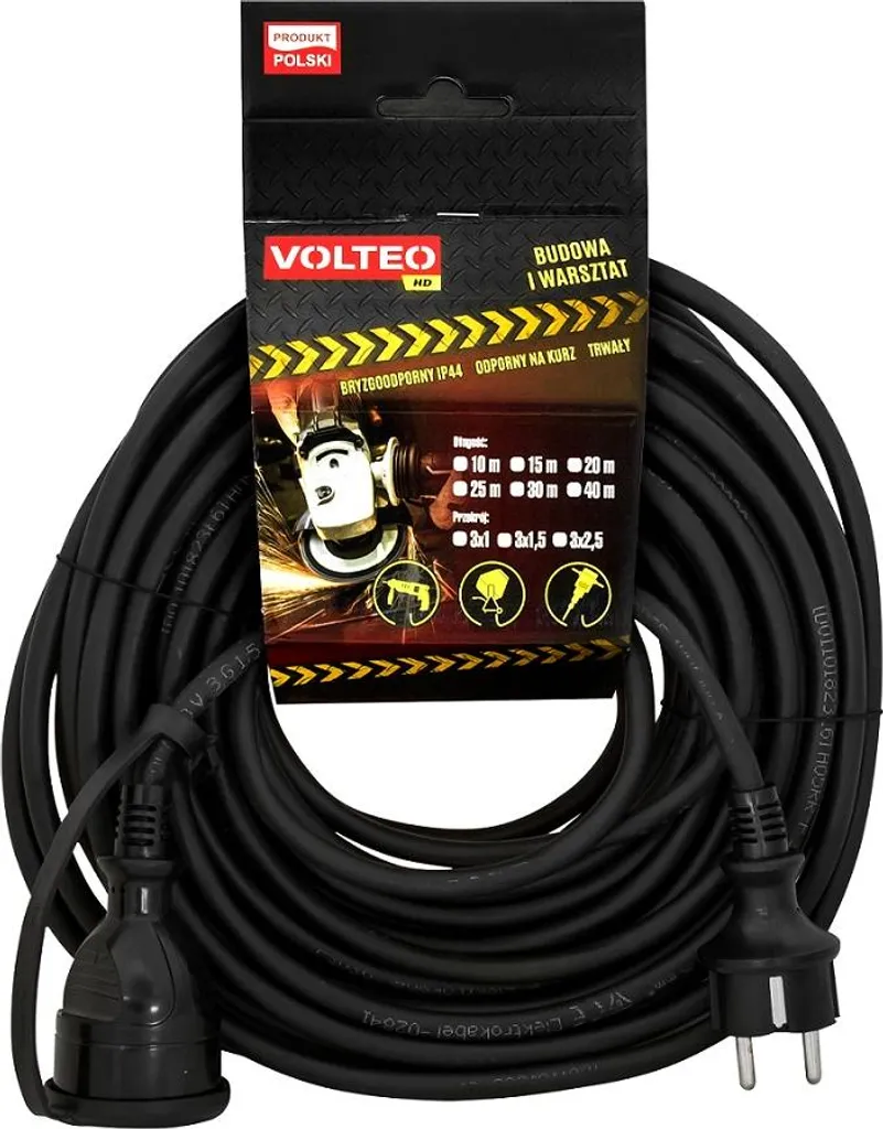 Câble prolongateur 20m haute performance VT-425-2015 section 1,5 mm² noir