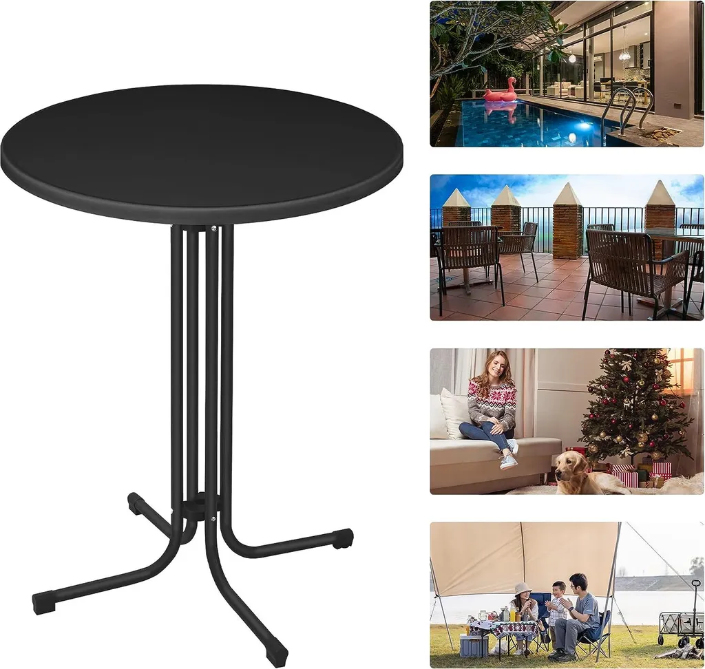 Table de bistrot pliante et résistante aux intempéries diamètre 80
