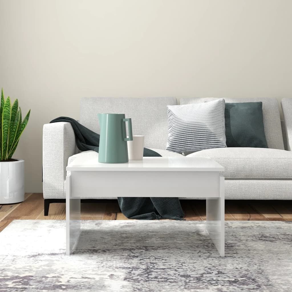 (Robust Möbel) Couchtisch Hochglanz-Weiß 68x50x38cm Holzwerkstoff - CL334139 - Couchtische