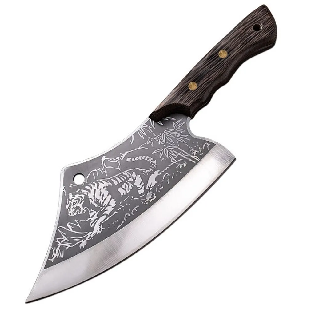 Couteau de Cuisine Tiger pour Découpe Précise - Hachoir Marron KP13852