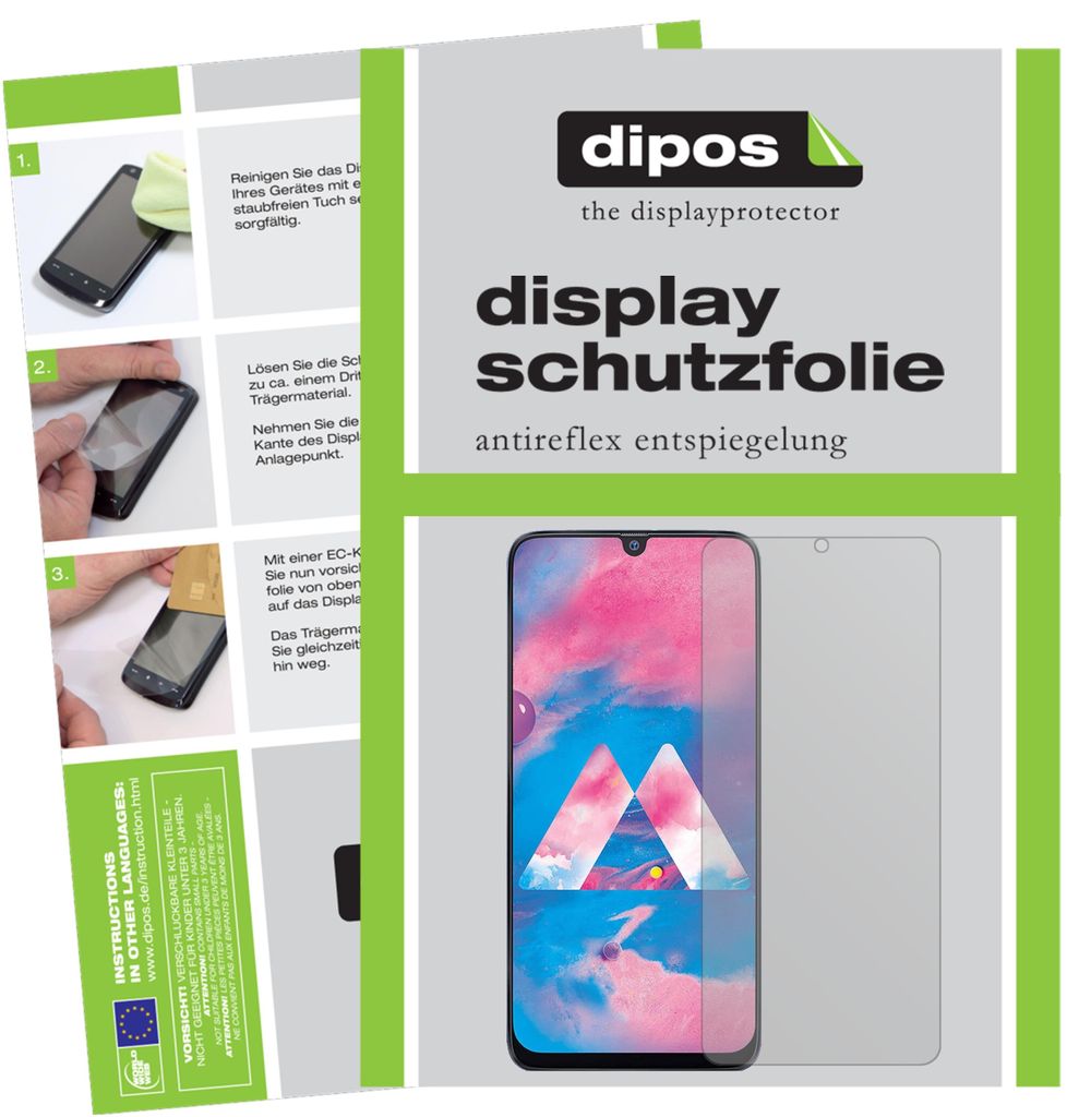 6x Schutzfolie für Samsung Galaxy M30 matt Displayschutzfolie Display Schutz
