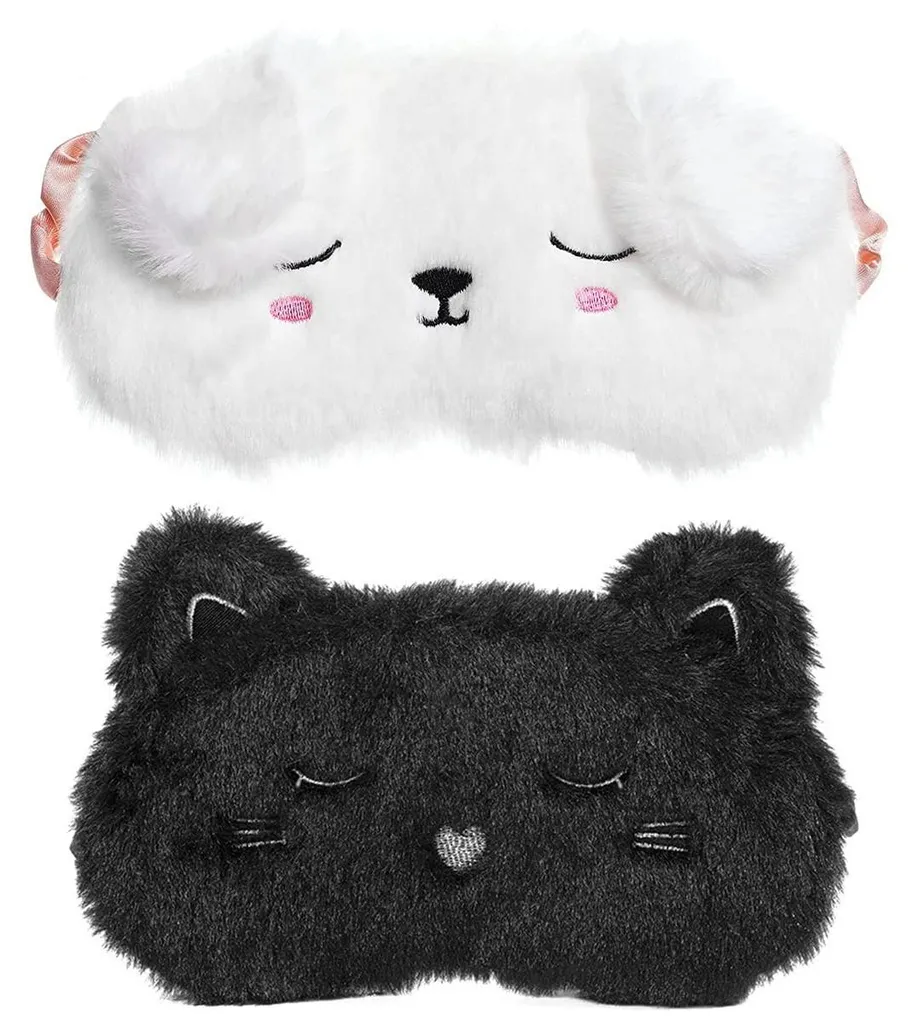 Accessoire de voyage masque de sommeil peluche doux pour le repos