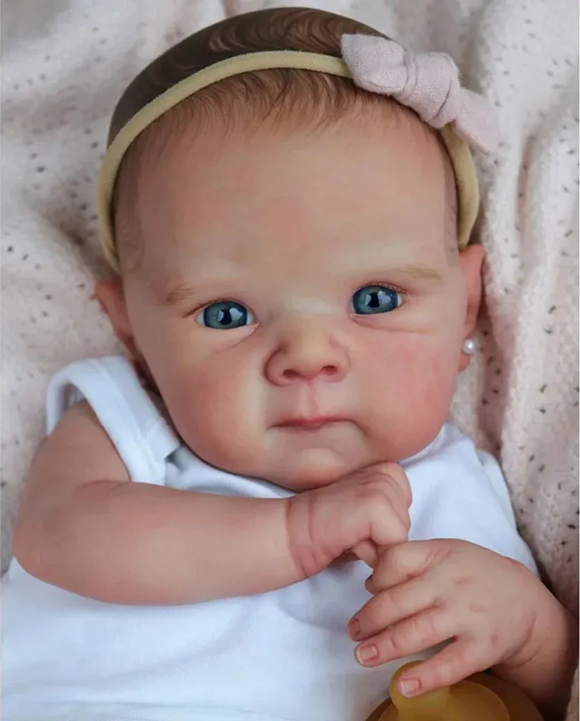 Bébé Reborn Silicone Vinyle avec Peau 3D et Veines Peintes à la Main