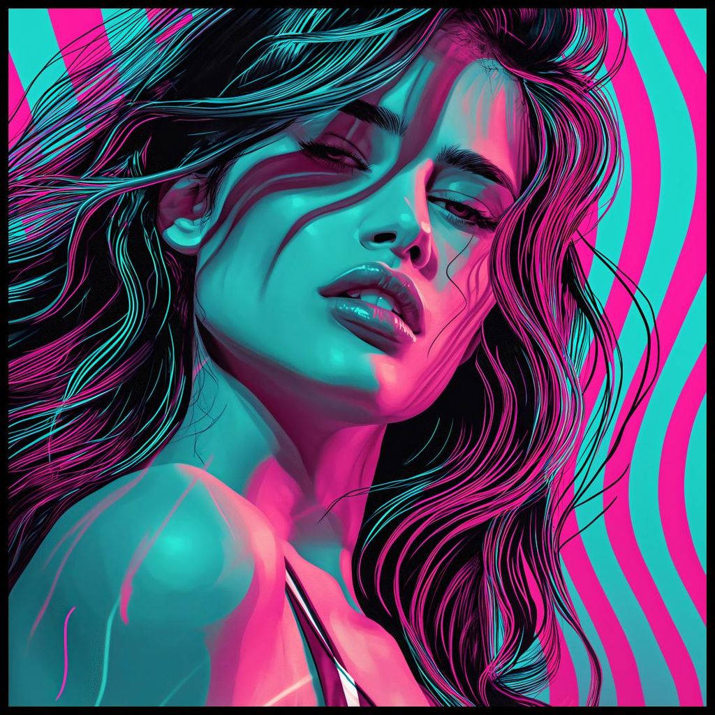 Plakat 80x80cm Neonblick