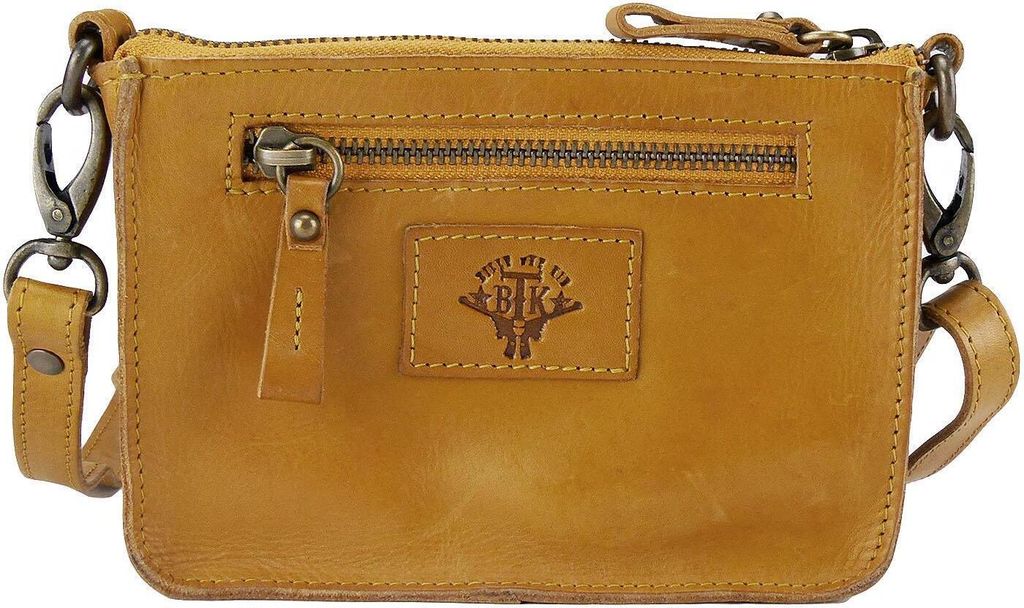 Billy The Kid Schultertasche Leder 16x12cm Damen Handtasche Charlotte caramel M494-24