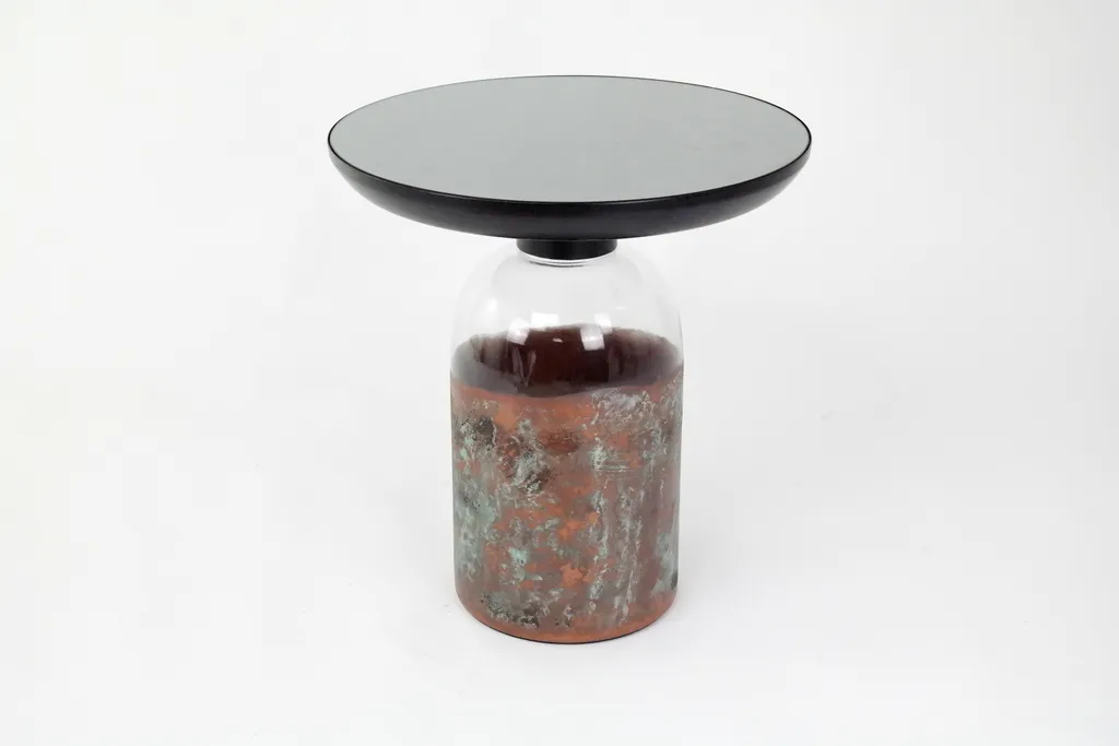 Table de salon miroir pour décoration moderne - Format rond 54x50 cm - 2