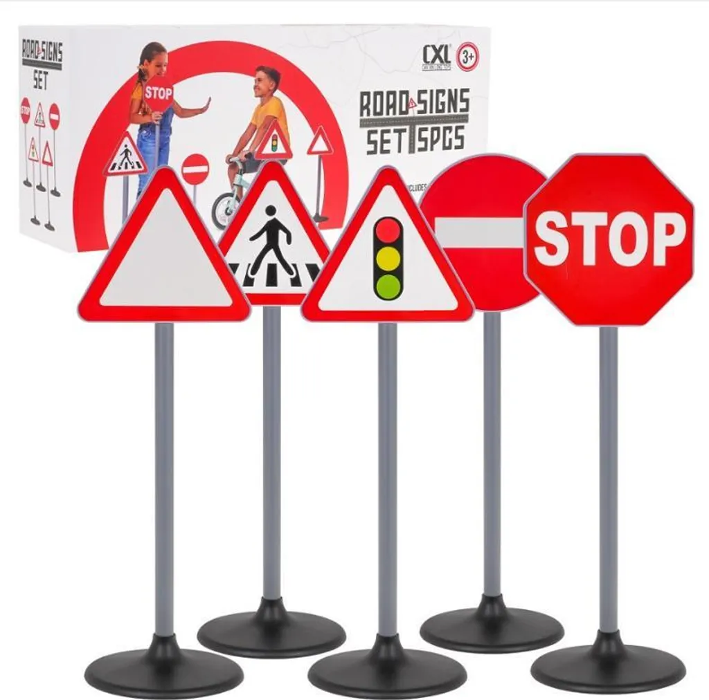 Panneaux routiers éducatifs grand format 70 cm - Pack de 5 éléments