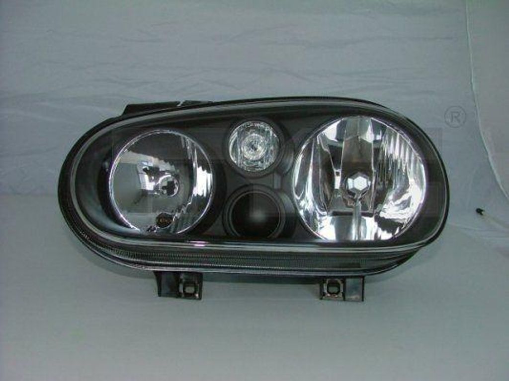 TYC Scheinwerfer Set, für VW Golf 4 1997-2003. Ausführung: Schwarz Klarglas, Halogen, für Fahrzeuge ohne Nebelscheinwerfer