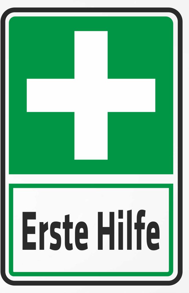 INDIGOS UG - Aufkleber - Sicherheit - Erste Hilfe - 800x600 mm