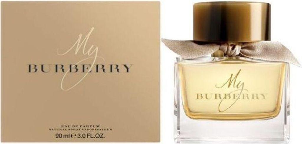 A product shot of a perfume bottle and its packaging.
